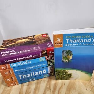6 Southeast Asia Travel Guide Books Vietnam Thailand Cambodia Laos Malaysia GOOD